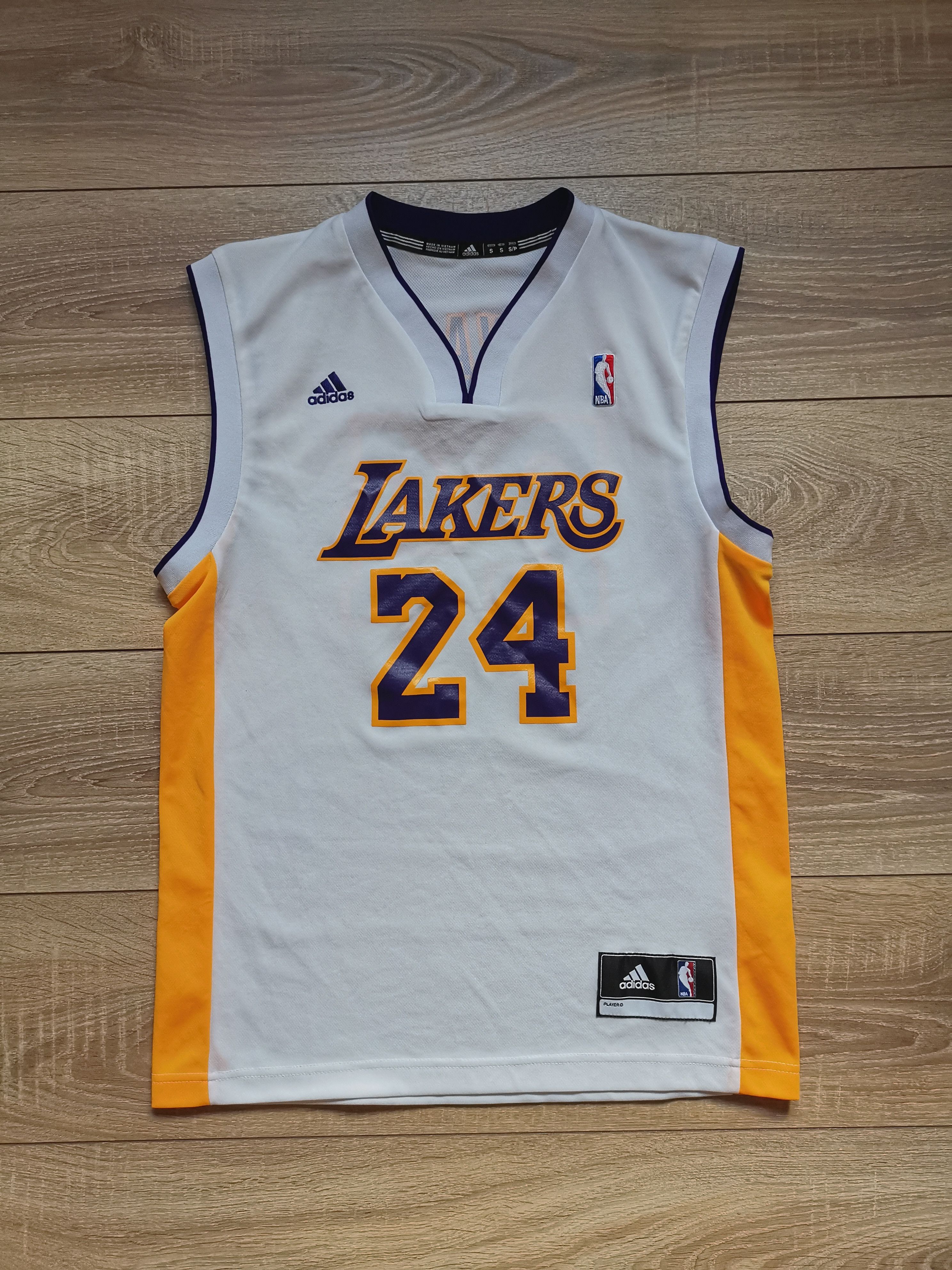 image of Adidas La Lakers 12/13 24 Kobe Bryant Jersey White, Men's (Size Small)