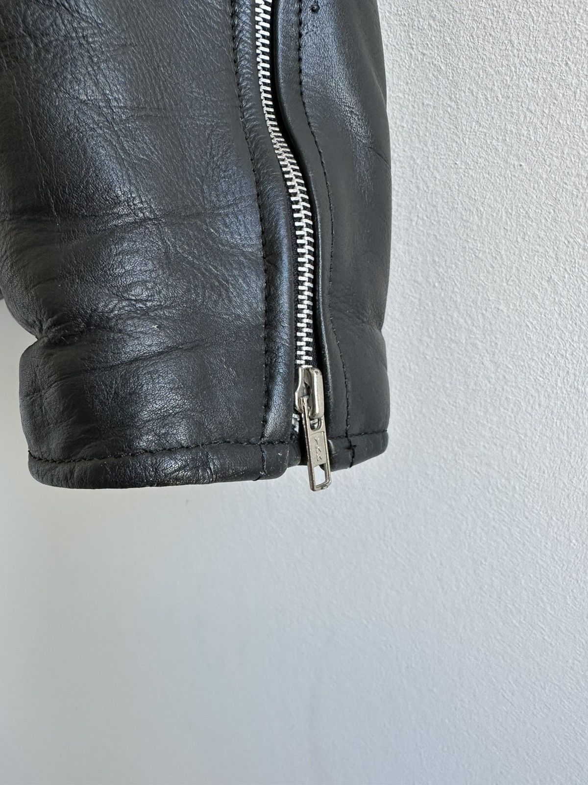 Genuine Leather × Vintage Vintage 90s Real Leather Moto Biker Jacket Size US L / EU 52-54 / 3 - 9 Thumbnail