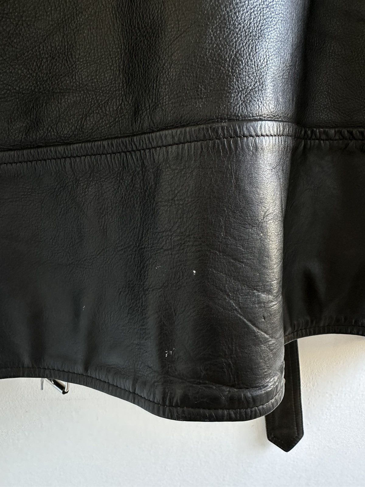 Genuine Leather × Vintage Vintage 90s Real Leather Moto Biker Jacket Size US L / EU 52-54 / 3 - 12 Thumbnail