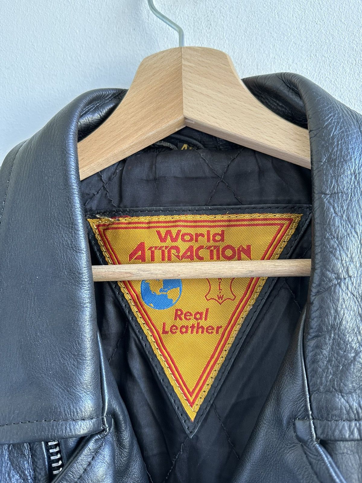 Genuine Leather × Vintage Vintage 90s Real Leather Moto Biker Jacket Size US L / EU 52-54 / 3 - 3 Thumbnail