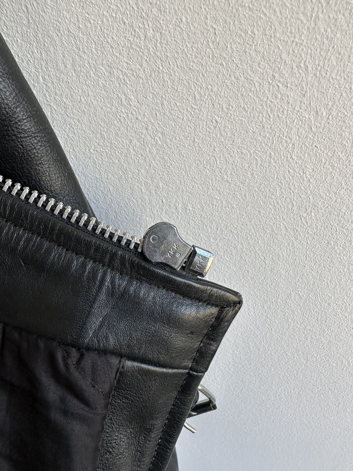 Genuine Leather × Vintage Vintage 90s Real Leather Moto Biker Jacket Size US L / EU 52-54 / 3 - 10 Thumbnail
