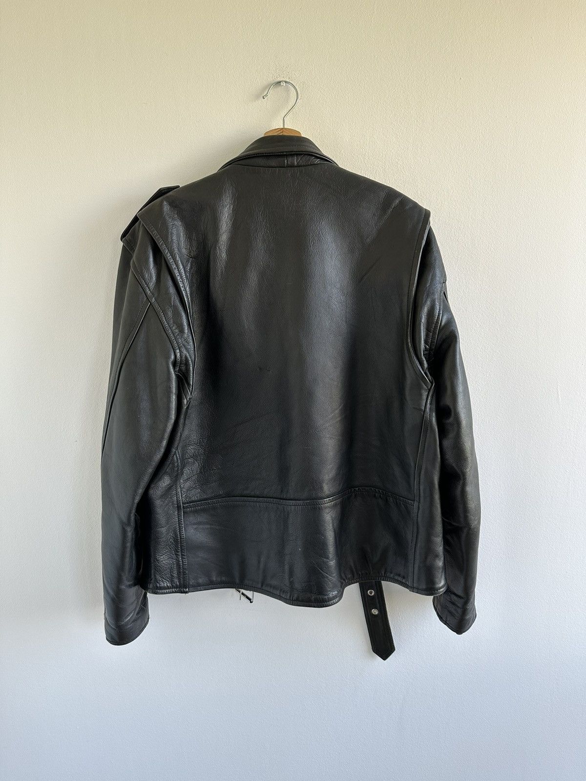 Genuine Leather × Vintage Vintage 90s Real Leather Moto Biker Jacket Size US L / EU 52-54 / 3 - 2 Thumbnail