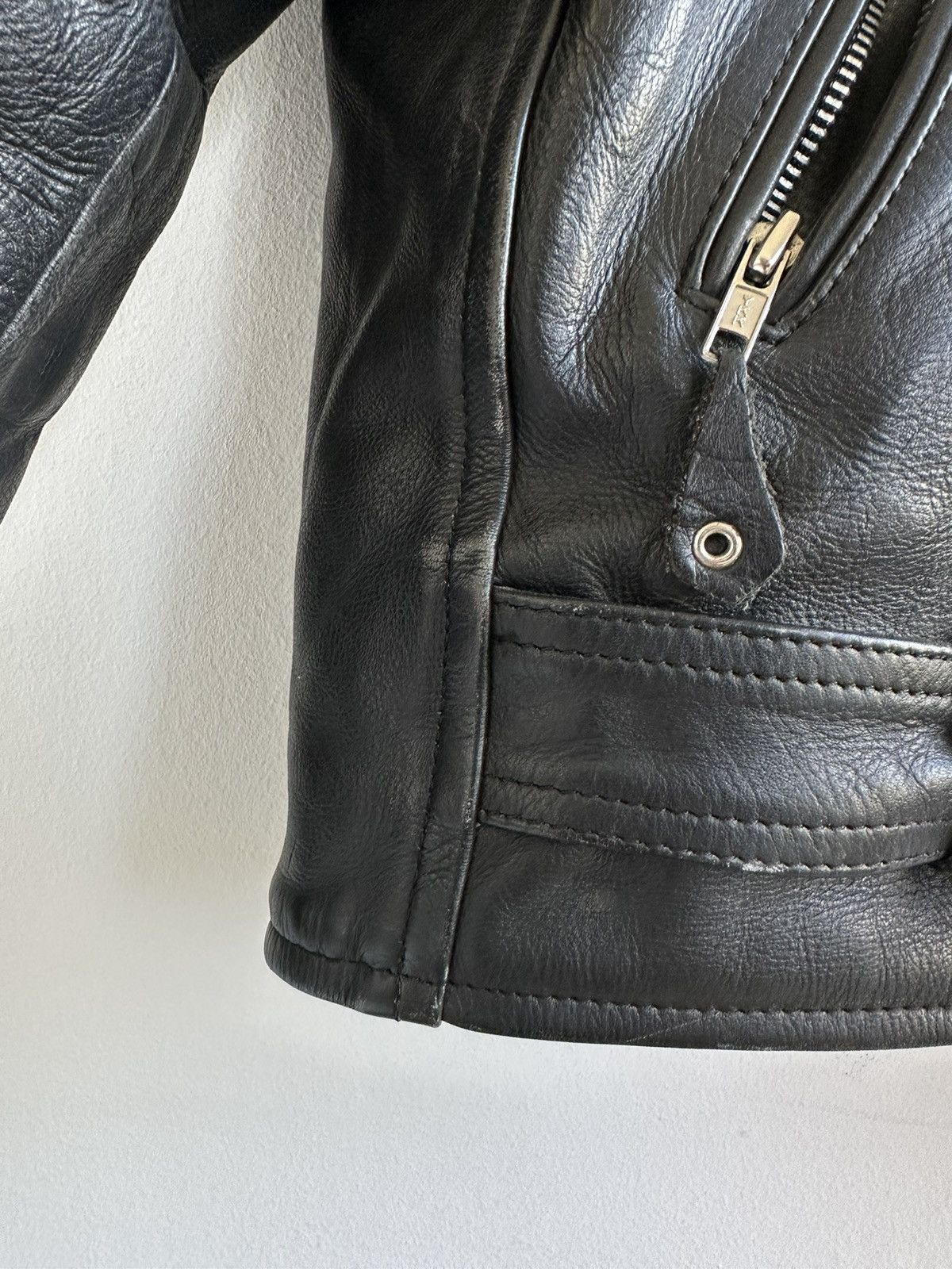 Genuine Leather × Vintage Vintage 90s Real Leather Moto Biker Jacket Size US L / EU 52-54 / 3 - 7 Thumbnail