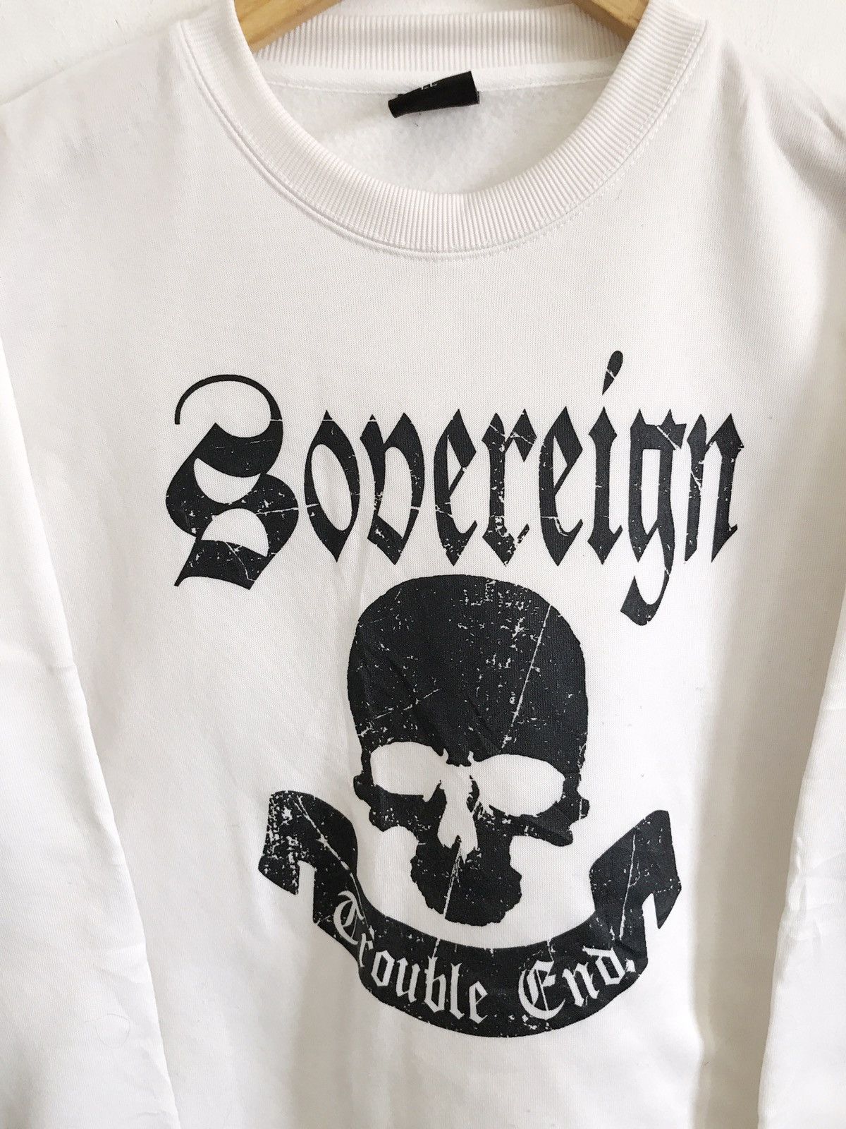 Vintage Sovereign Trouble End Skull Logo Crewneck Sweatshirt Size US L / EU 52-54 / 3 - 3 Thumbnail