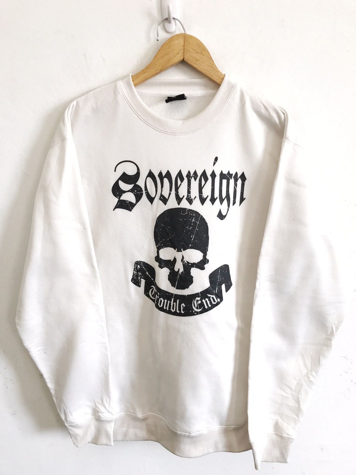 Vintage Sovereign Trouble End Skull Logo Crewneck Sweatshirt Size US L / EU 52-54 / 3 - 1 Thumbnail