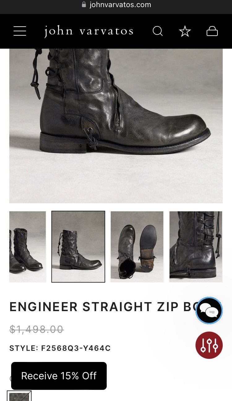 John Varvatos Engineer straight zip boot. 10 Size US 10 / EU 43 - 4 Thumbnail