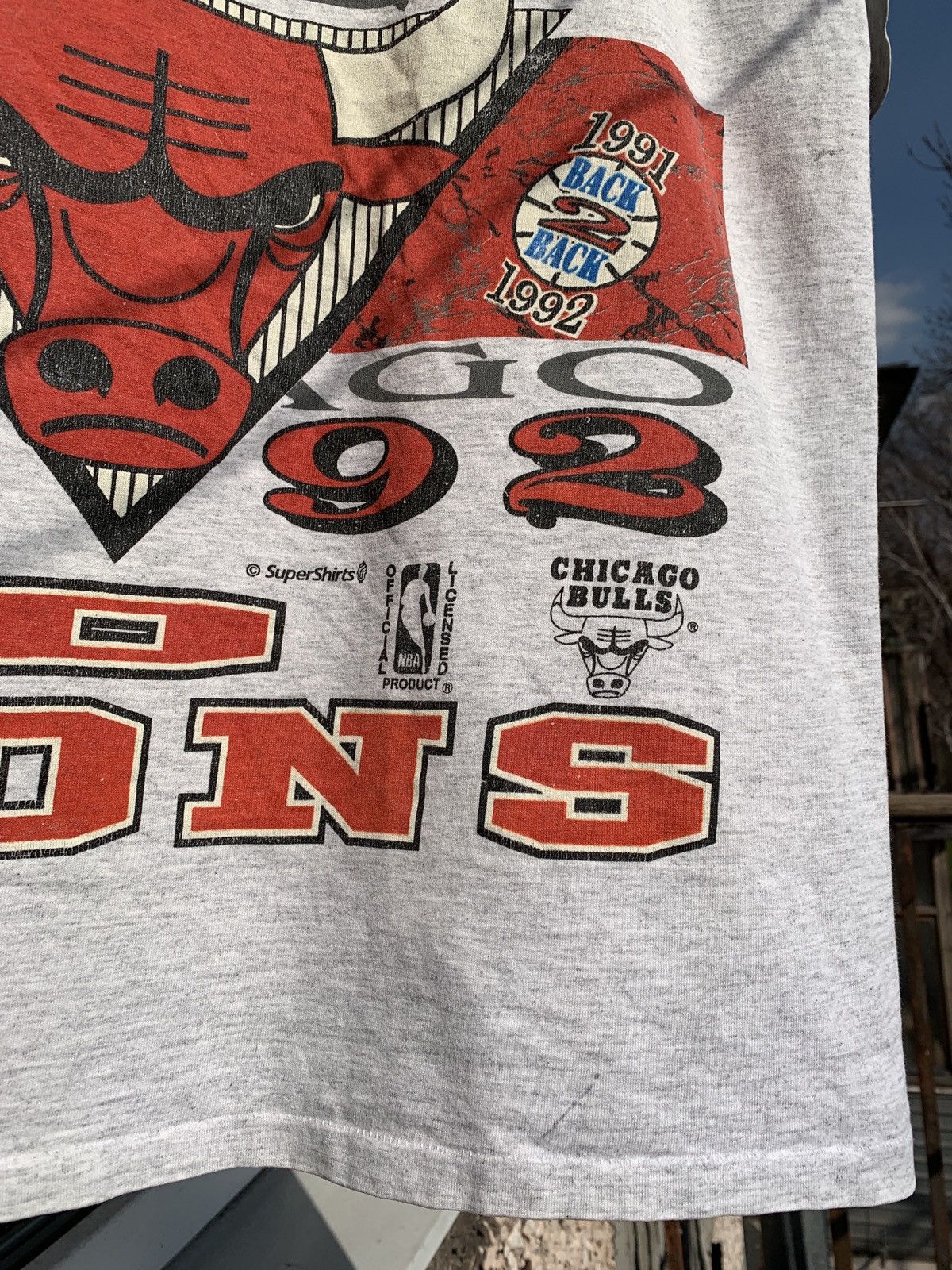 NBA 1992 Vintage Chicago Bulls World Champions NBA Changes Tee Size US XL / EU 56 / 4 - 14 Thumbnail