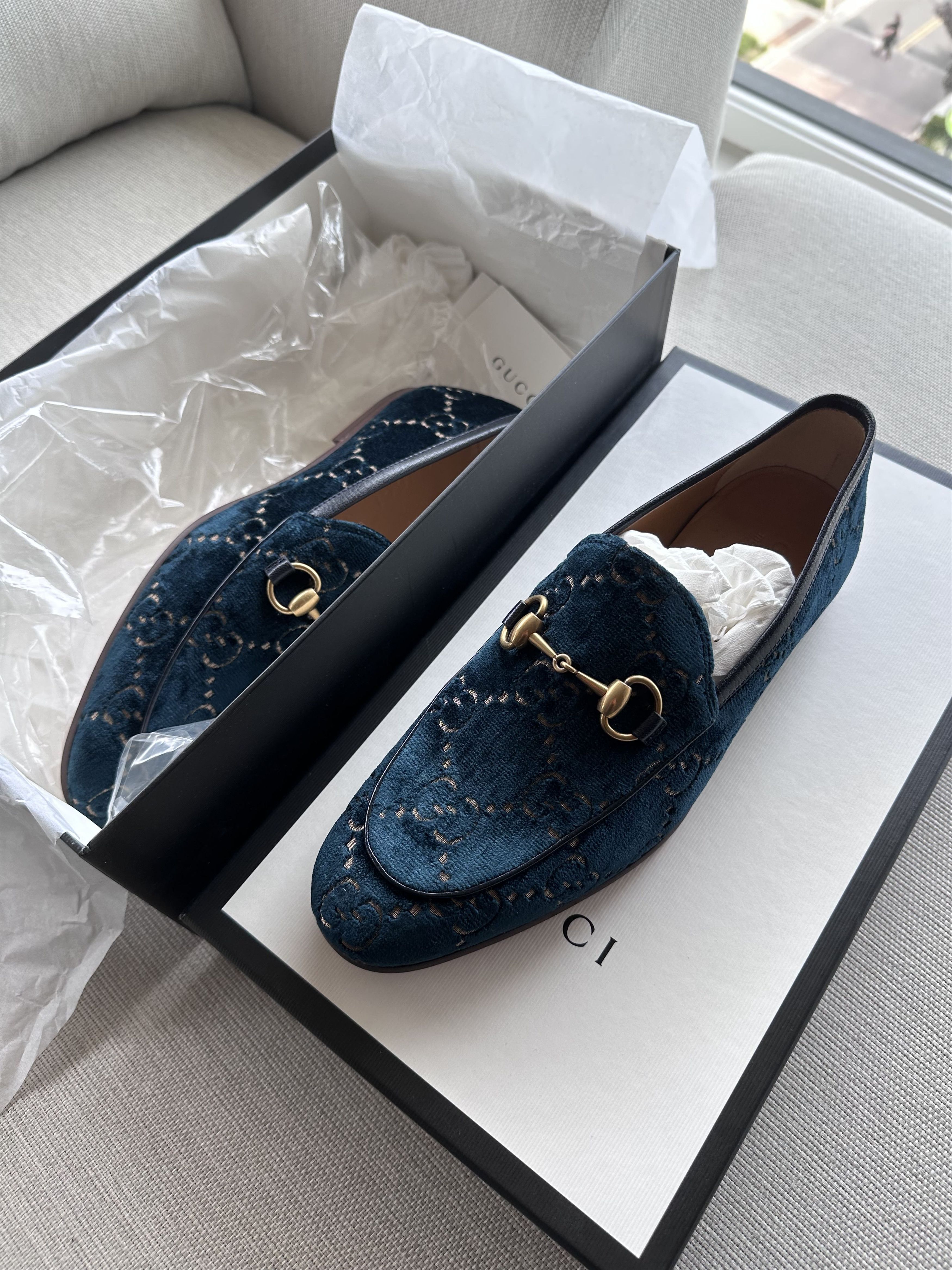 MEN'S GUCCI JORDAAN GG VELVET LOAFER