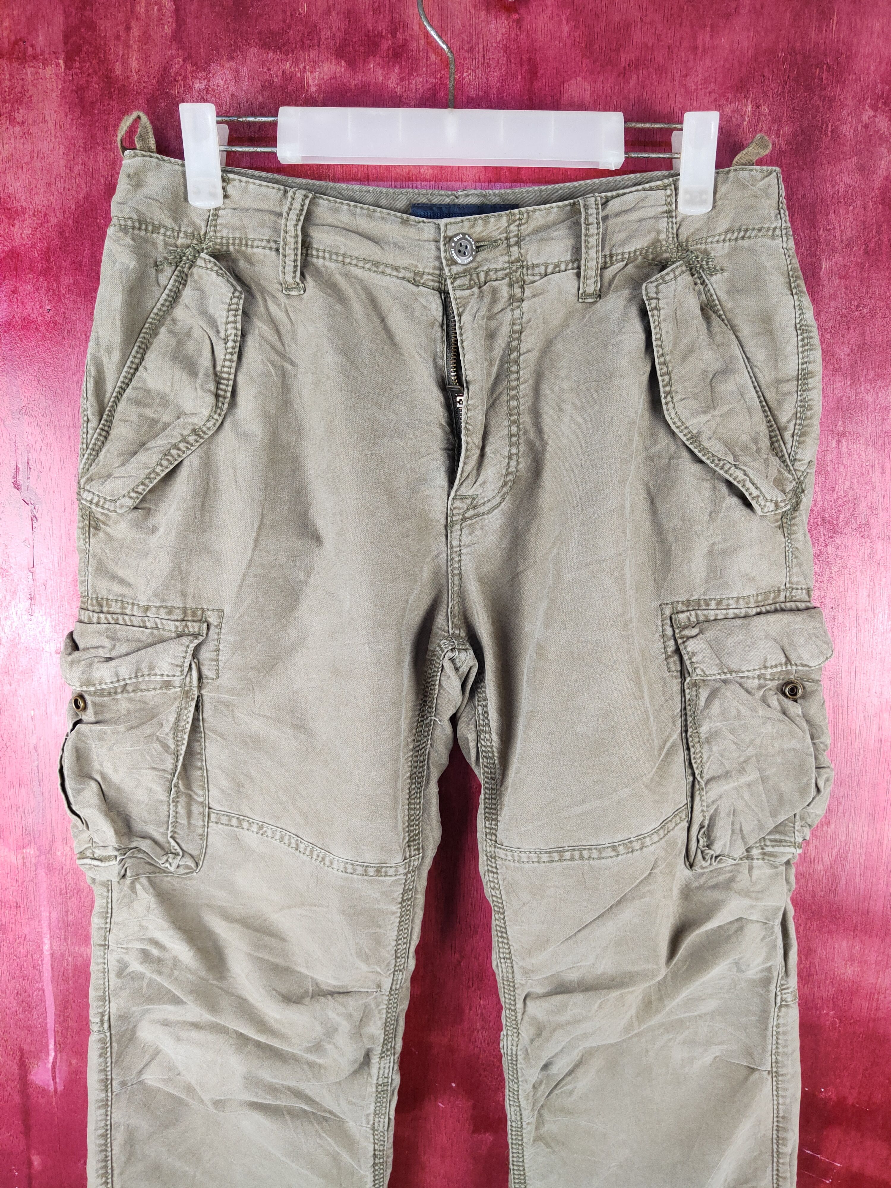 Japanese Brand Back Number Brown Multipocket Tactical Cargo Pants #S748 Size US 30 / EU 46 - 2 Thumbnail