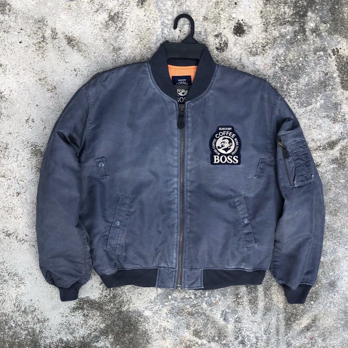 Vintage Vintage Suntory Boss Coffee Sun Faded Bomber Jacket Size US L / EU 52-54 / 3 - 1 Thumbnail