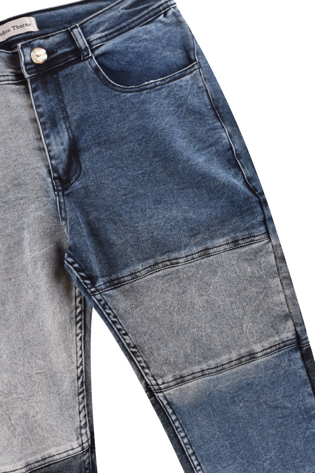 Vintage Patchwork Denim Dark Wash Size US 28 / EU 44 - 5 Thumbnail