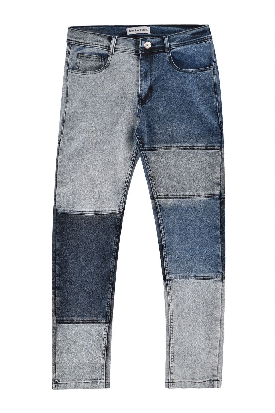 Vintage Patchwork Denim Dark Wash Size US 28 / EU 44 - 3 Thumbnail