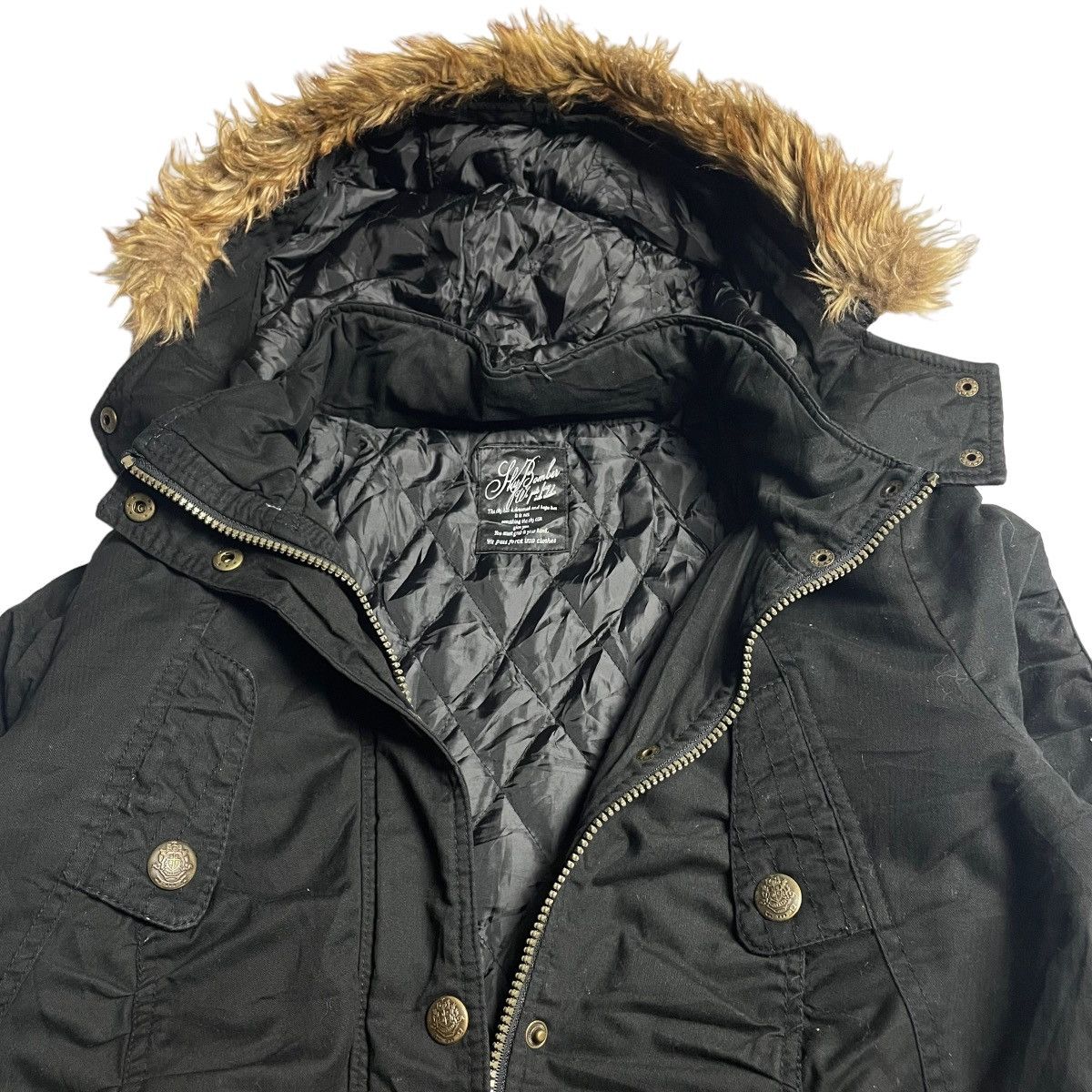 If Six Was Nine 🇯🇵 SKY BOMBER PUNK GOTHIC FUR HOODIE JACKET Size US L / EU 52-54 / 3 - 6 Thumbnail