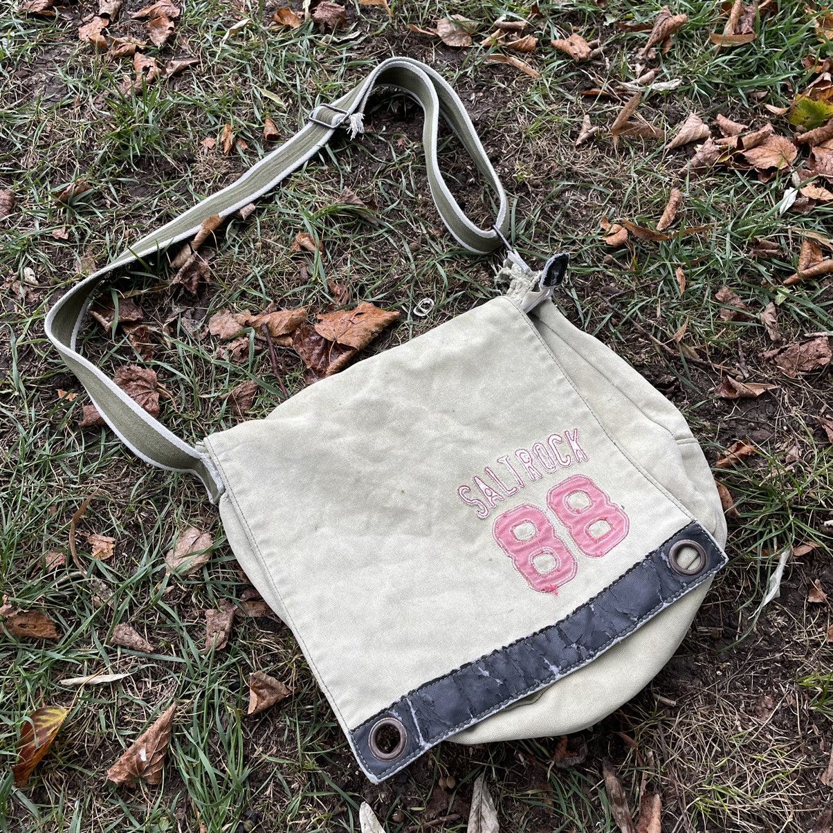 Vintage Vintage Y2K Canvas Crossbody Bag Graphic Patch Cream Slim OS Size ONE SIZE - 3 Thumbnail