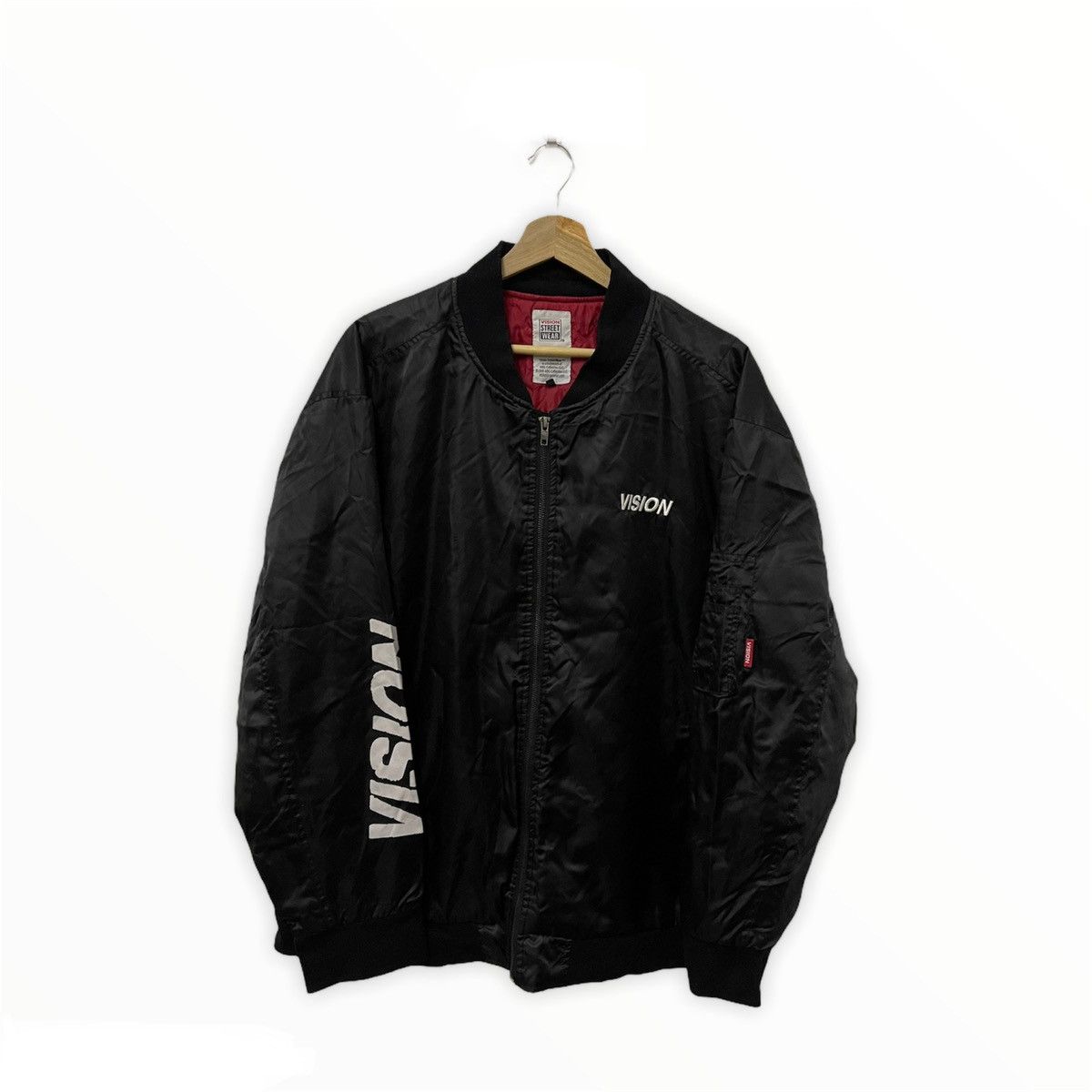 Japanese Brand × Vintage × Vision Streetwear Vision Streetwear Zip Up Style Bombers Jacket Size US XXL / EU 58 / 5 - 1 Thumbnail