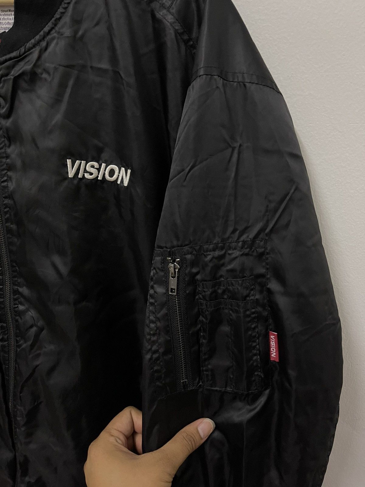 Japanese Brand × Vintage × Vision Streetwear Vision Streetwear Zip Up Style Bombers Jacket Size US XXL / EU 58 / 5 - 6 Thumbnail