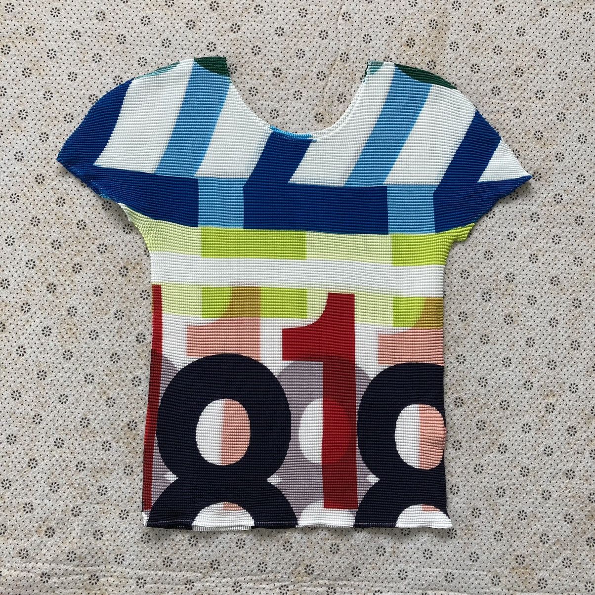 Designer × Japanese Brand × Pleats Please Issey Miyake Lady Issey Miyake Me Pleat Spring Fabric Tee Size M / US 6-8 / IT 42-44 - 2 Thumbnail