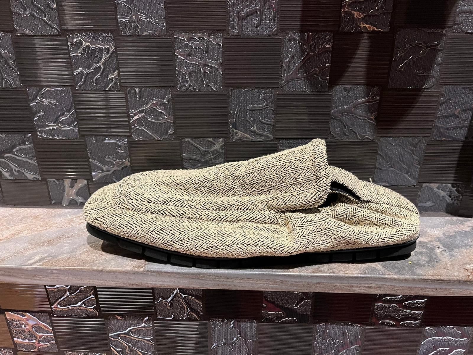 image of Bottega Veneta Plank Slip On Shoes In Black Beige, Men's (Size 10)