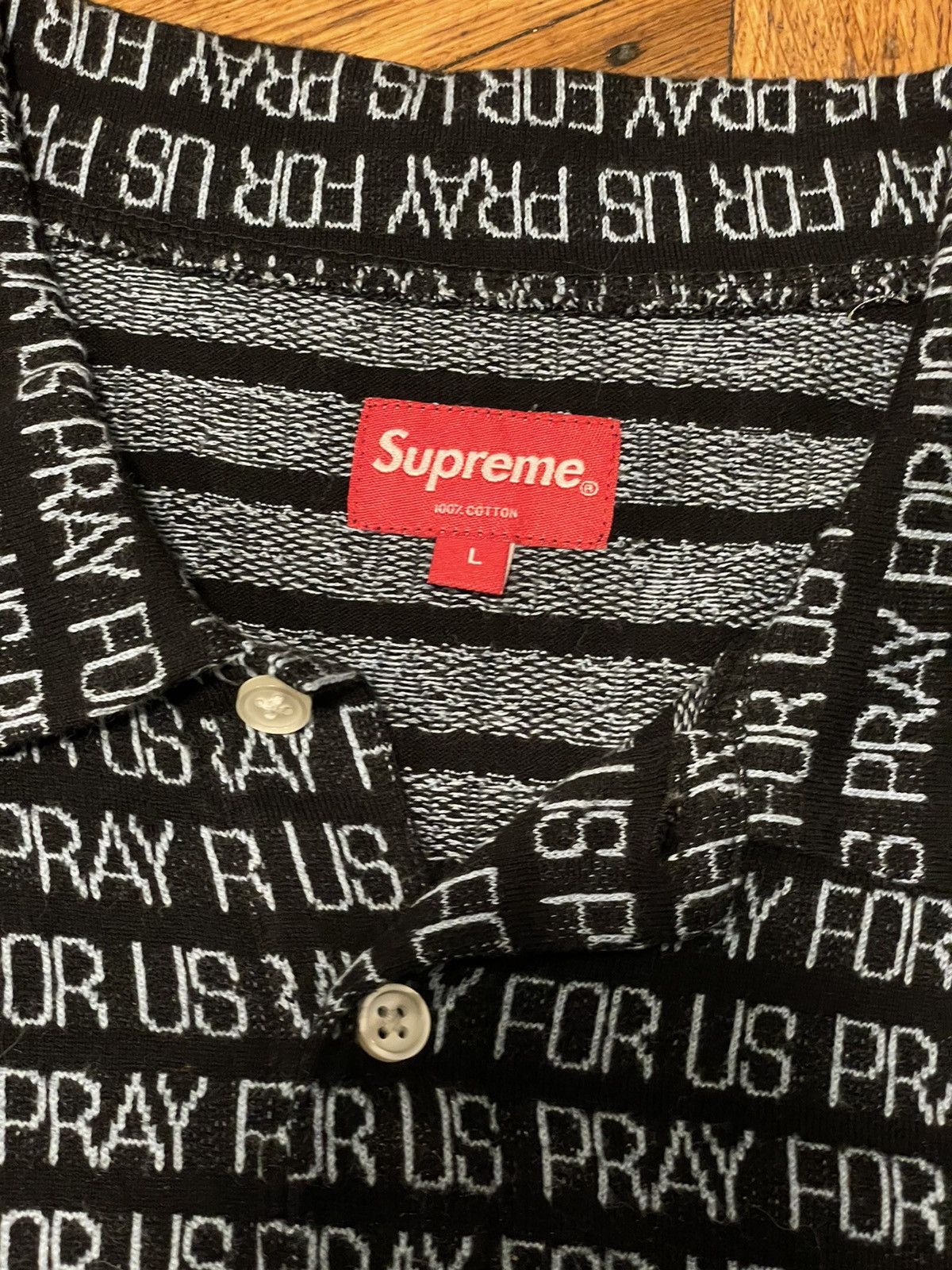 Supreme Pray For Us Jacquard Polo SS18