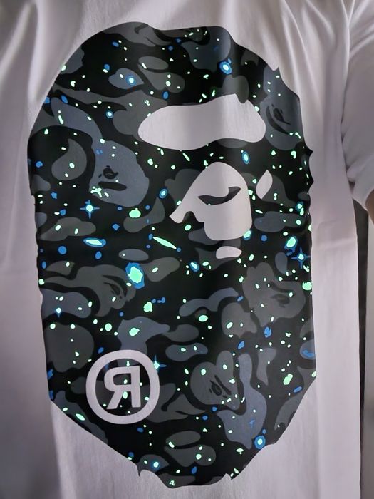 Bape Bape space camo tee glow in the dark Grailed