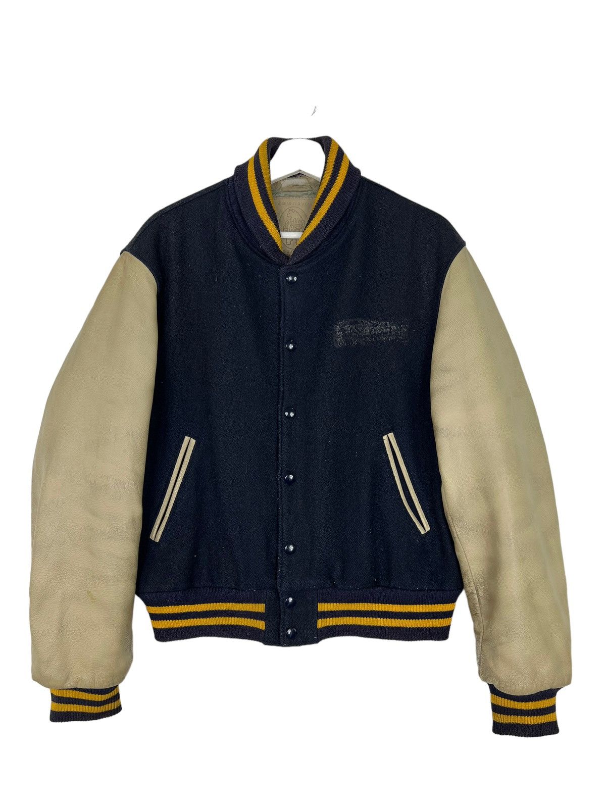 Golden Bear 🔥 VINTAGE GOLDEN BEAR VARSITY BOMBER JACKET MADE IN USA Size US M / EU 48-50 / 2 - 2 Thumbnail