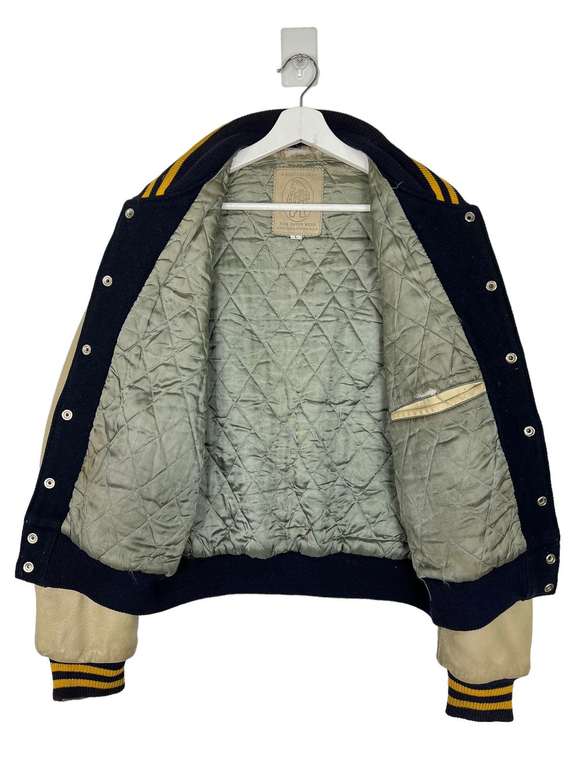 Golden Bear 🔥 VINTAGE GOLDEN BEAR VARSITY BOMBER JACKET MADE IN USA Size US M / EU 48-50 / 2 - 8 Thumbnail