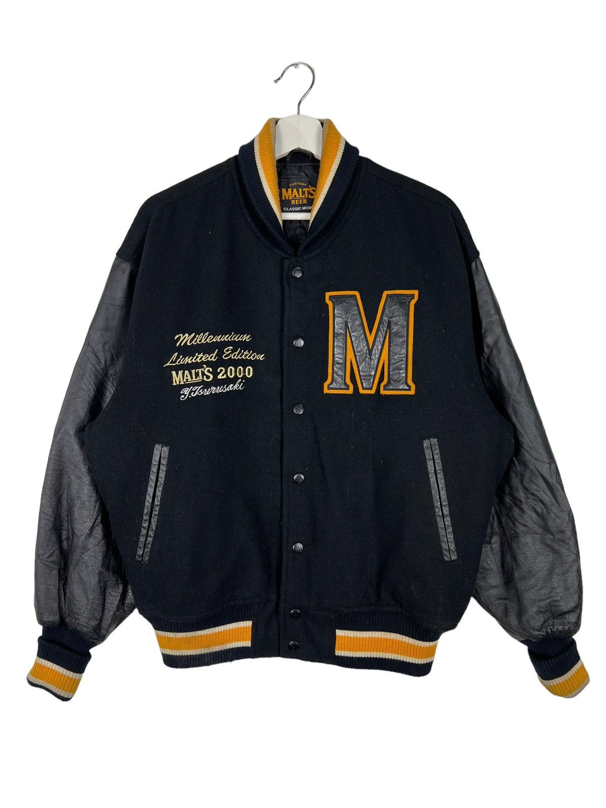 Japanese Brand 🔥 VINTAGE SUNTORY MALTS BEER CLASSIC MODEL VARSITY JACKET Size US M / EU 48-50 / 2 - 2 Thumbnail