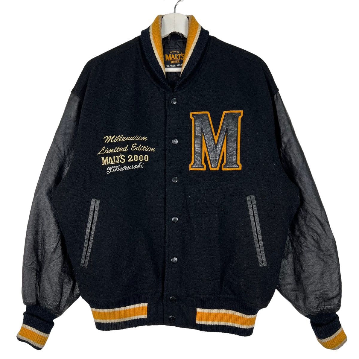 Japanese Brand 🔥 VINTAGE SUNTORY MALTS BEER CLASSIC MODEL VARSITY JACKET Size US M / EU 48-50 / 2 - 1 Thumbnail