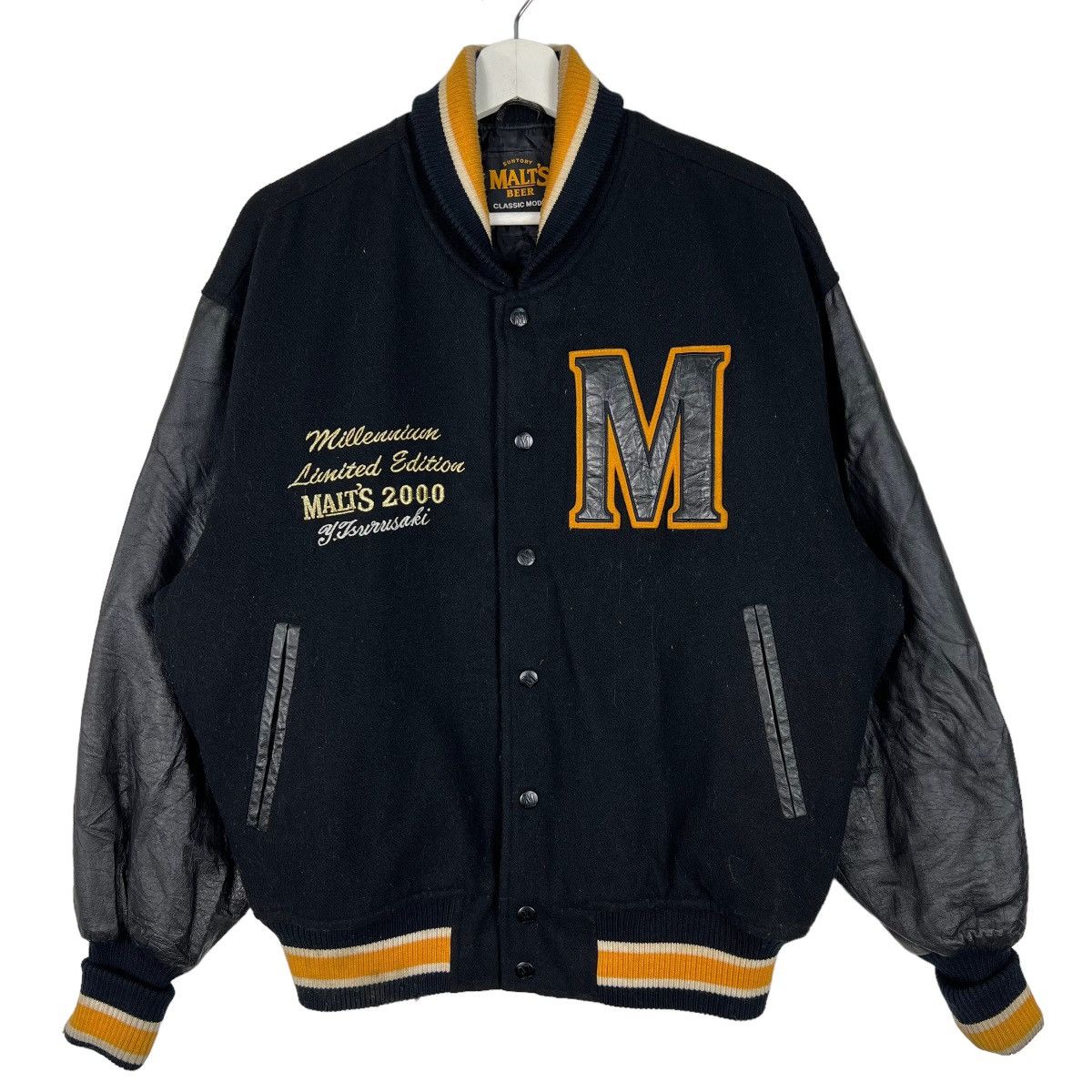 Japanese Brand 🔥 VINTAGE SUNTORY MALTS BEER CLASSIC MODEL VARSITY JACKET Size US M / EU 48-50 / 2 - 7 Thumbnail