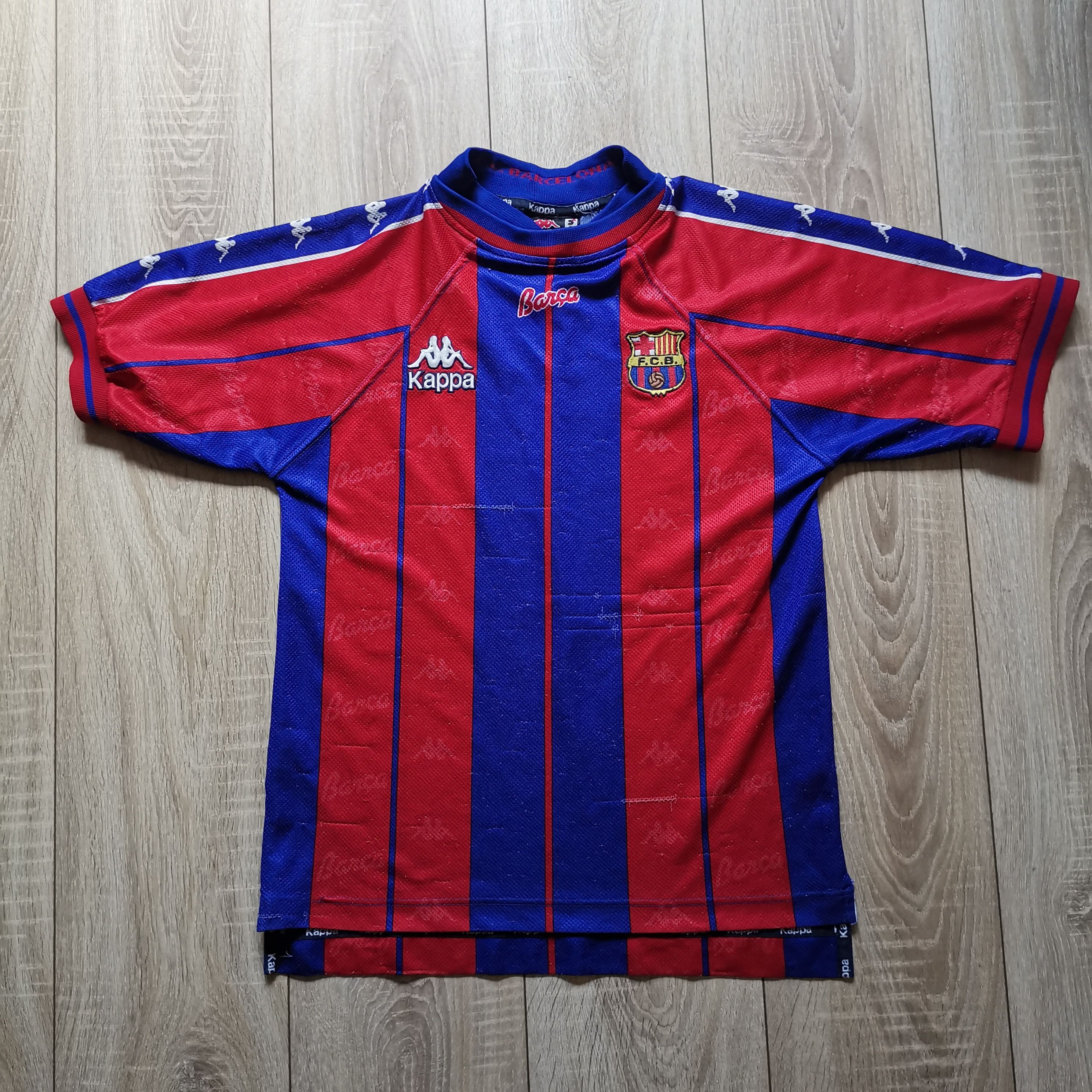 Kappa Kappa Barcelona 1997 1998 home jersey soccer football Size US S / EU 44-46 / 1 - 2 Thumbnail