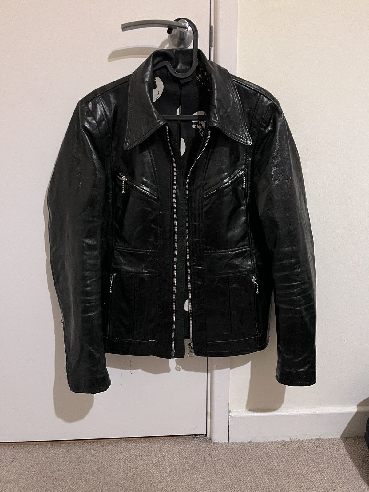 Pledge Leather Jacket Skull Lining Grailed