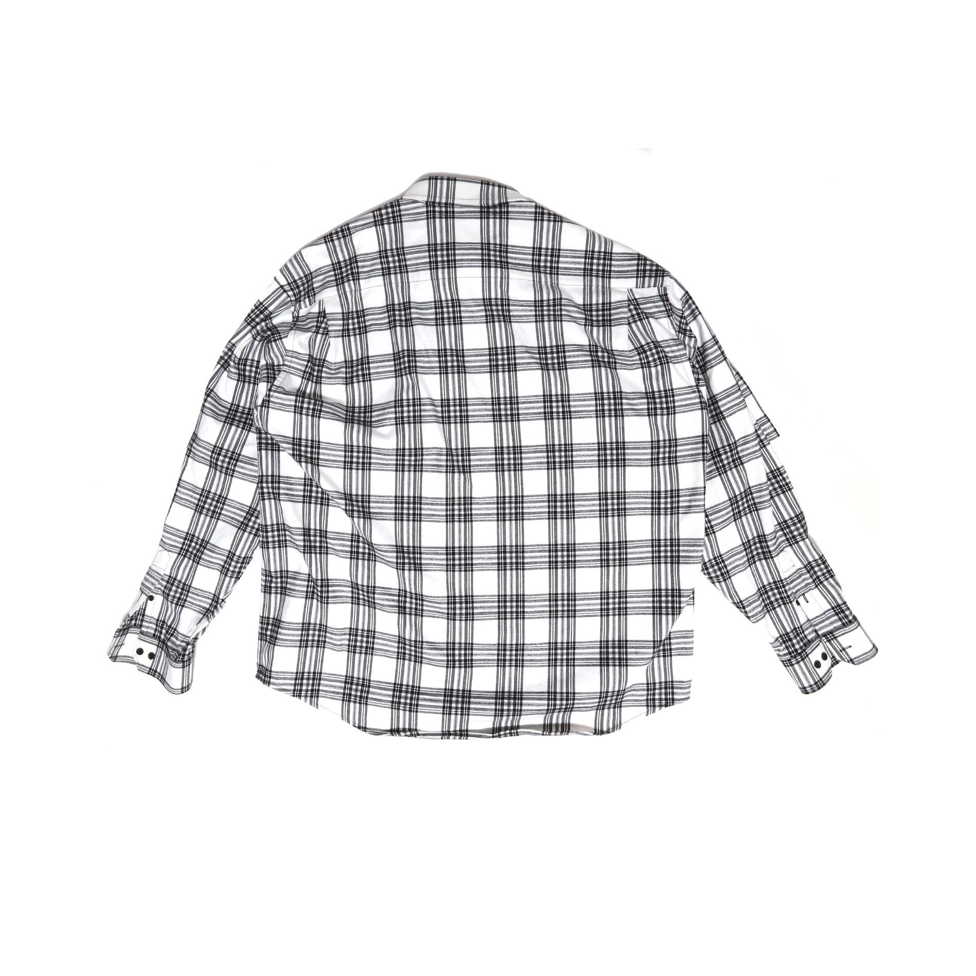Balenciaga AW18 Oversized Slashed Sleeve Plaid Flannel Shirt Size US XL / EU 56 / 4 - 2 Thumbnail