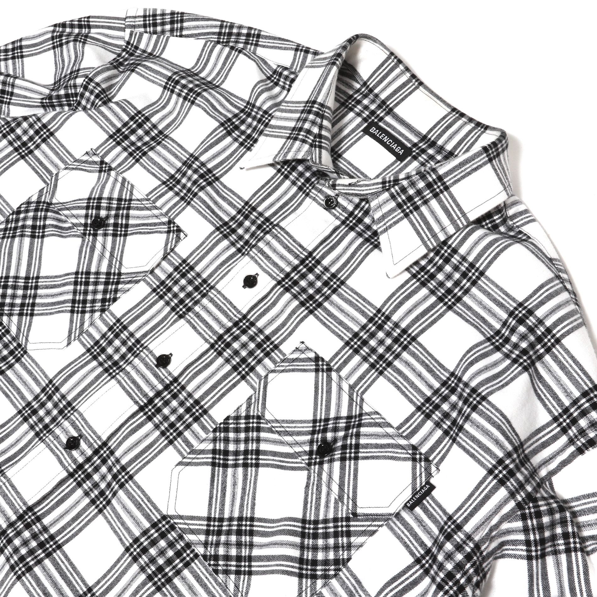 Balenciaga AW18 Oversized Slashed Sleeve Plaid Flannel Shirt Size US XL / EU 56 / 4 - 3 Thumbnail