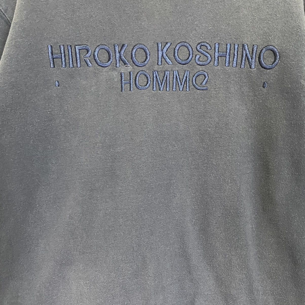 Hiroko Koshino Homme × Vintage Vintage 90s Hiroko Koshino Homme Big Logo Crewneck Sweathirt Size US M / EU 48-50 / 2 - 5 Thumbnail