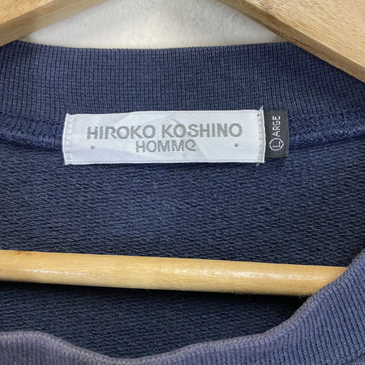 Hiroko Koshino Homme × Vintage Vintage 90s Hiroko Koshino Homme Big Logo Crewneck Sweathirt Size US M / EU 48-50 / 2 - 8 Thumbnail