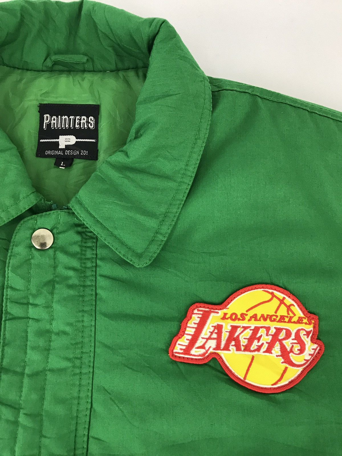 Japanese Brand × Vintage Vintage Painters Lakers Patch Zipper Bomber Style Jacket Size US L / EU 52-54 / 3 - 4 Thumbnail