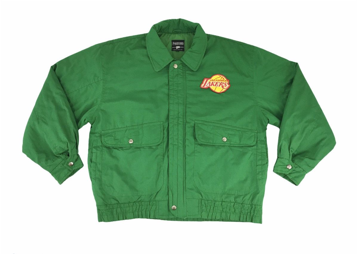 Japanese Brand × Vintage Vintage Painters Lakers Patch Zipper Bomber Style Jacket Size US L / EU 52-54 / 3 - 1 Thumbnail
