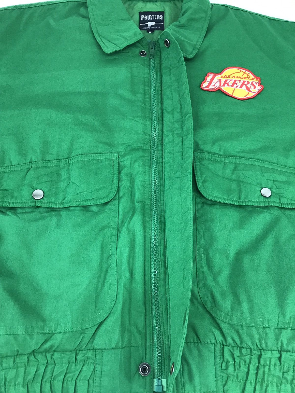Japanese Brand × Vintage Vintage Painters Lakers Patch Zipper Bomber Style Jacket Size US L / EU 52-54 / 3 - 5 Thumbnail