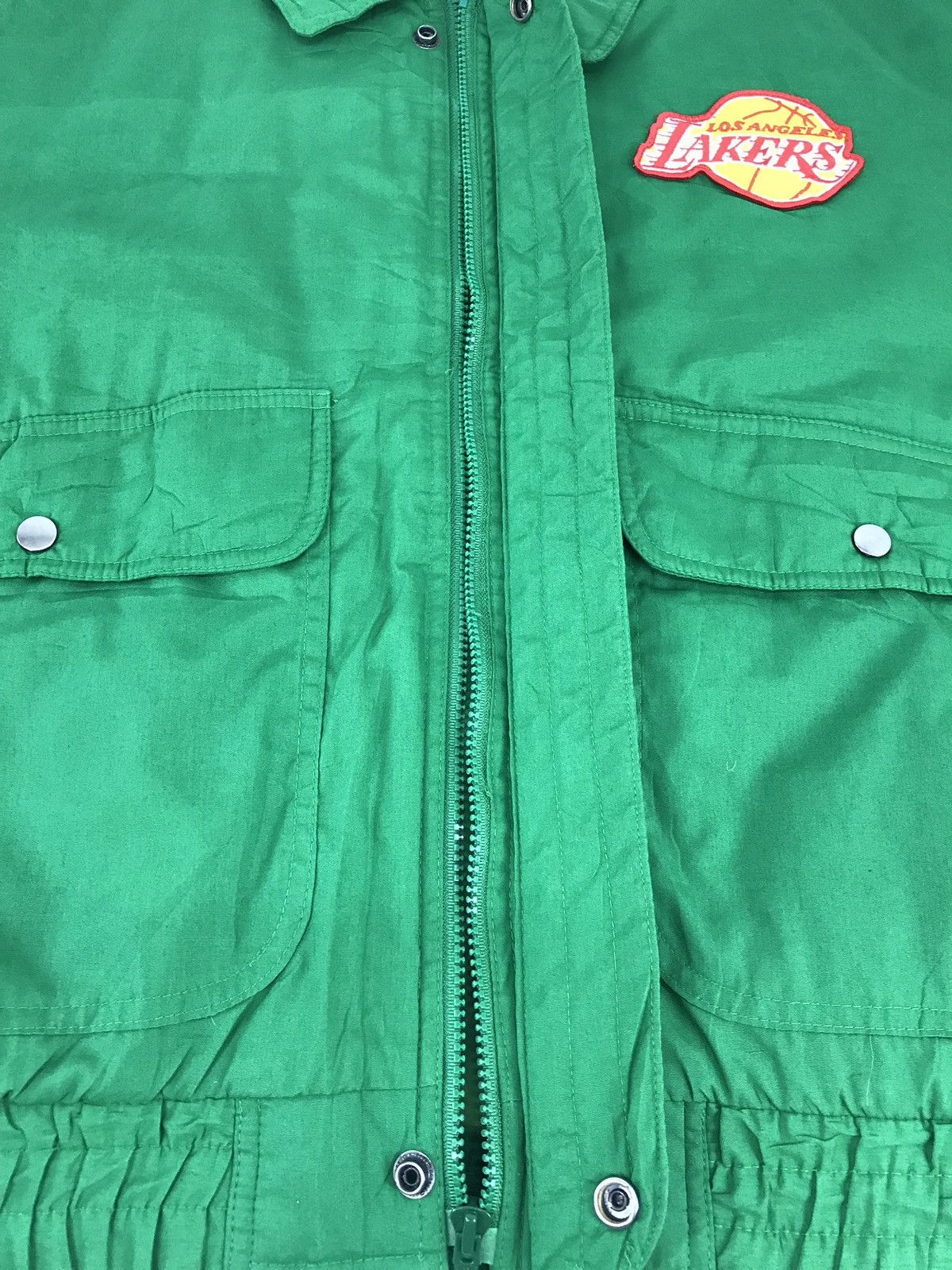 Japanese Brand × Vintage Vintage Painters Lakers Patch Zipper Bomber Style Jacket Size US L / EU 52-54 / 3 - 6 Thumbnail