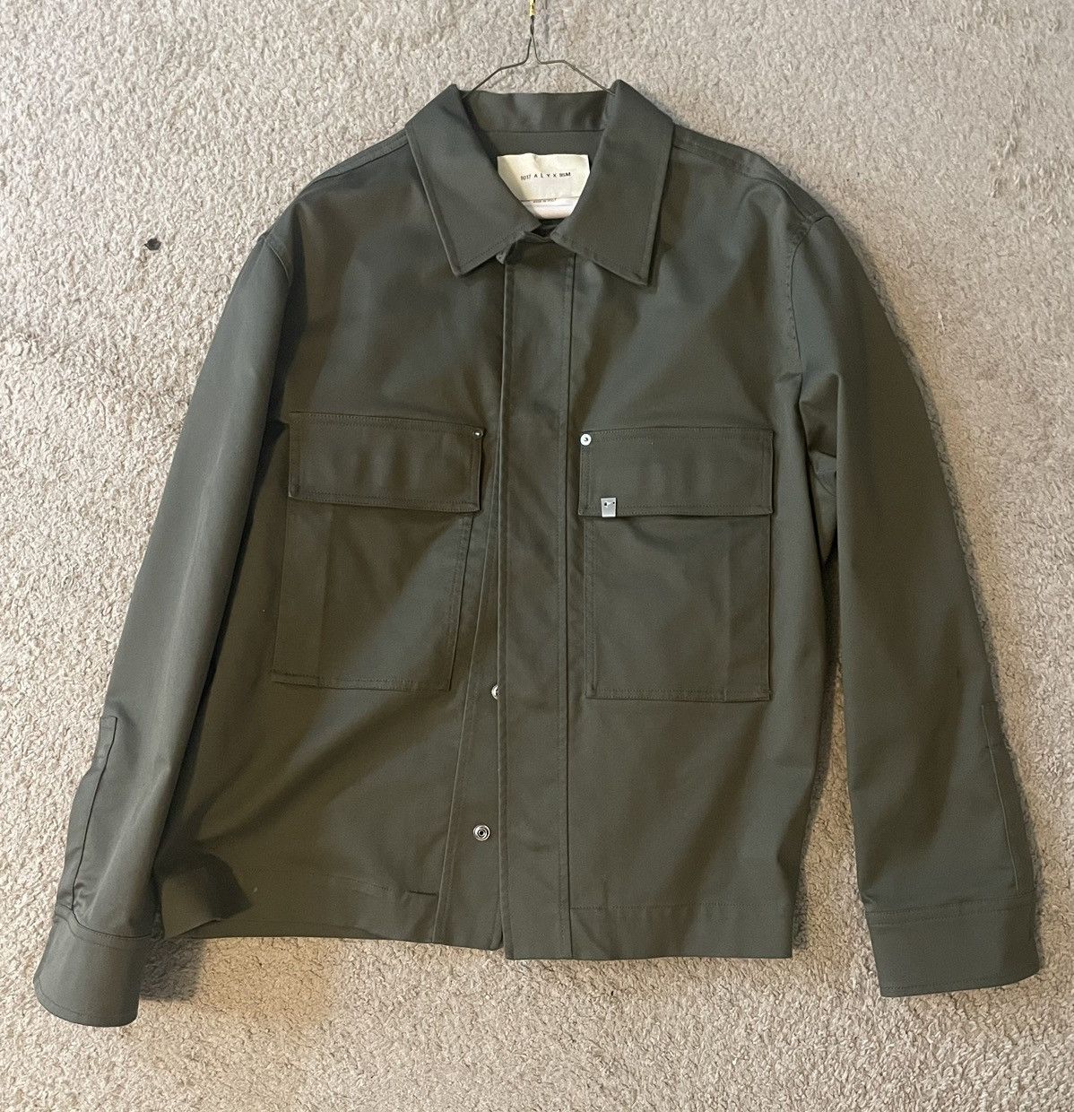 image of 1017 Alyx 9Sm Alyx Military Overshirt in Green, Men's (Size XL)