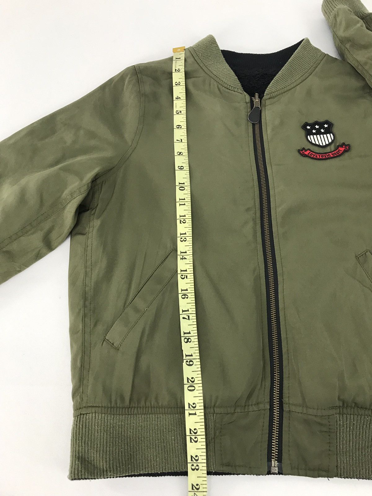 Japanese Brand Jaket Bomber Love ToXic Graphic Patches Sherpa Inner Size M / US 6-8 / IT 42-44 - 11 Thumbnail