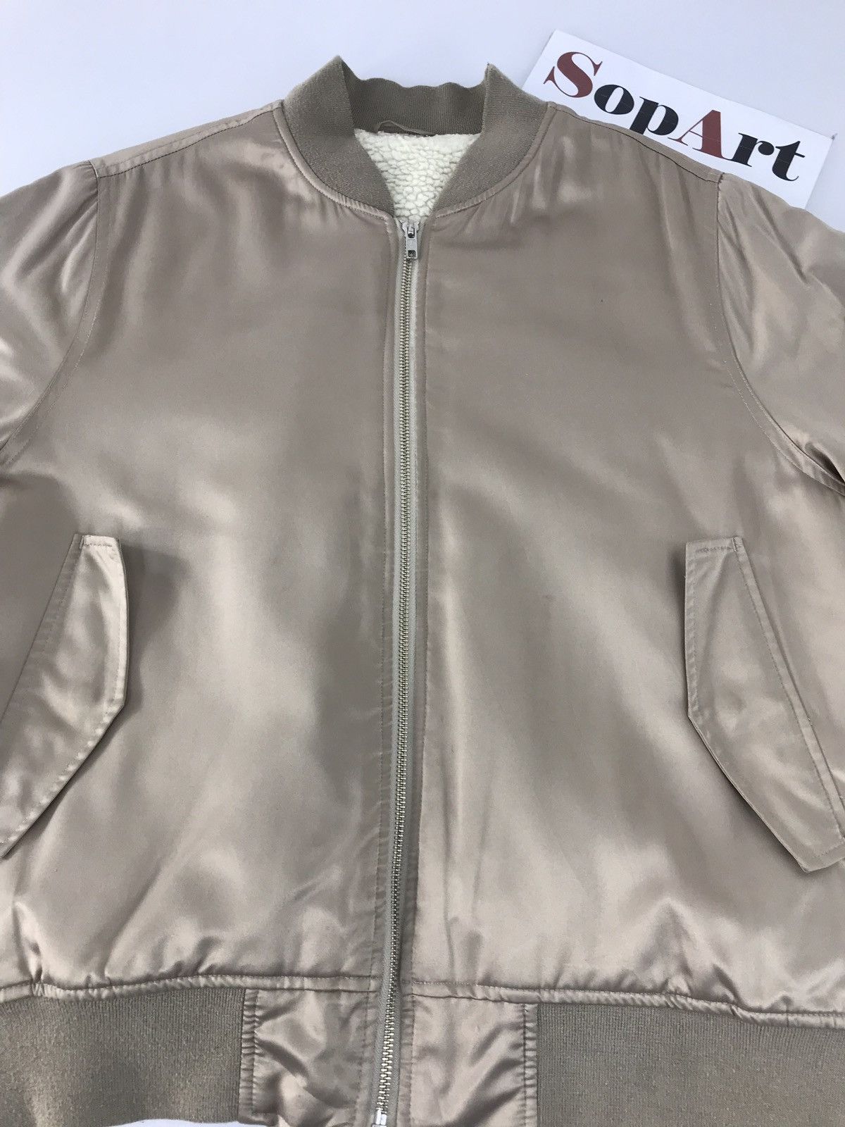 Japanese Brand GU Bomber Jacket Fleece Sherpa Inner Zipper Pocket Size L / US 10 / IT 46 - 3 Thumbnail