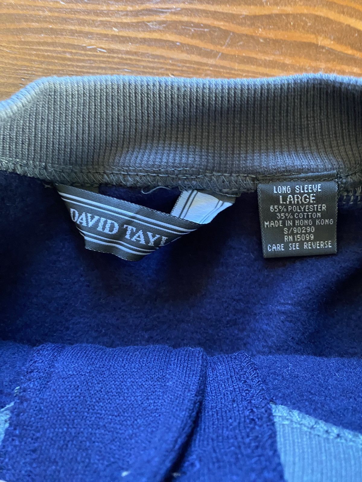 David Taylor Vintage 90’s David Taylor Henley Crewneck Sweatshirt Size US L / EU 52-54 / 3 - 6 Thumbnail