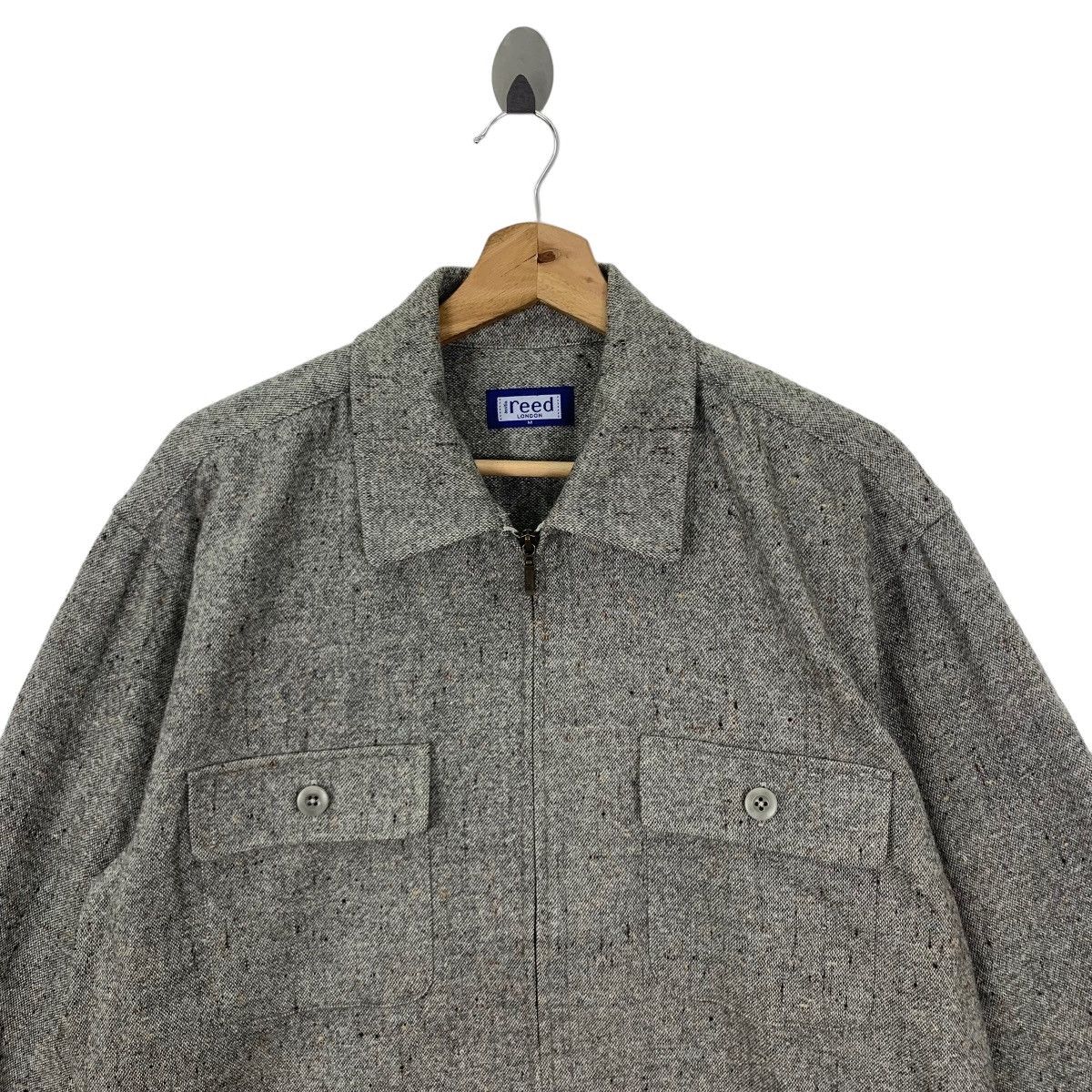Designer × Vintage Vintage Austin Reed London Wool Zipper Shirts Size US M / EU 48-50 / 2 - 2 Thumbnail