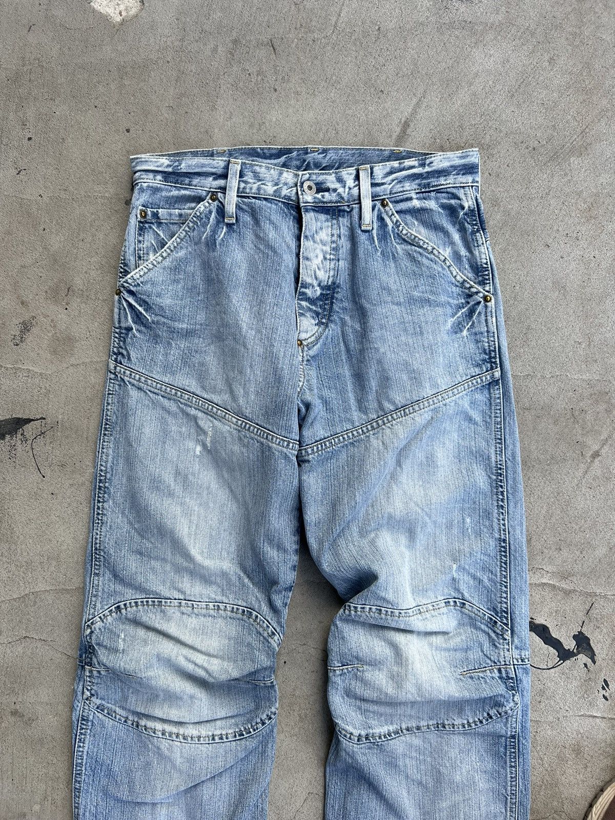 G-Star × Vintage Vintage G Star Raw Jeans Elwood Size US 31 - 5 Thumbnail