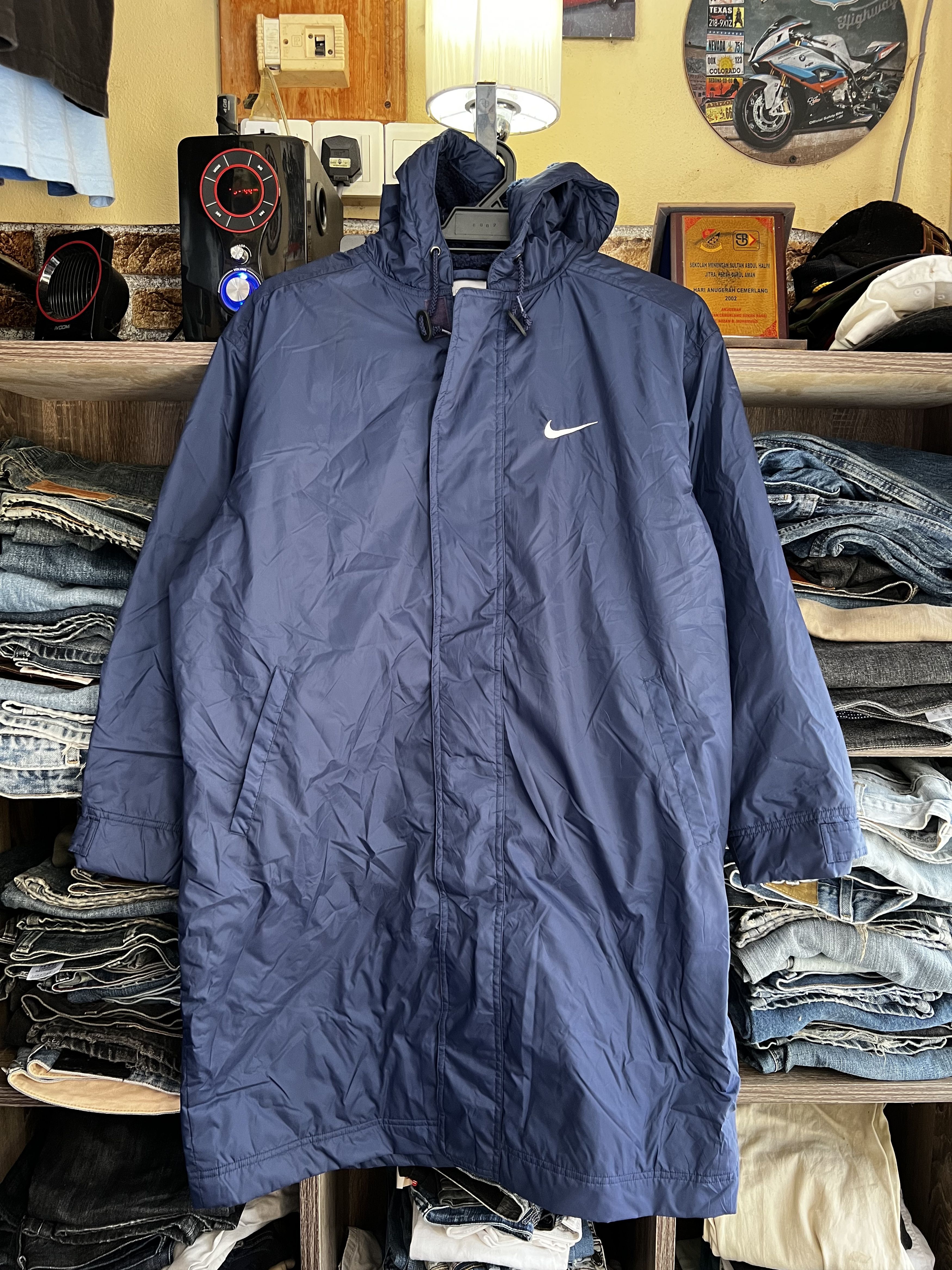 Nike 🔥Vintage Nike Swoosh Light Sherpa Jackets Size US M / EU 48-50 / 2 - 1 Thumbnail