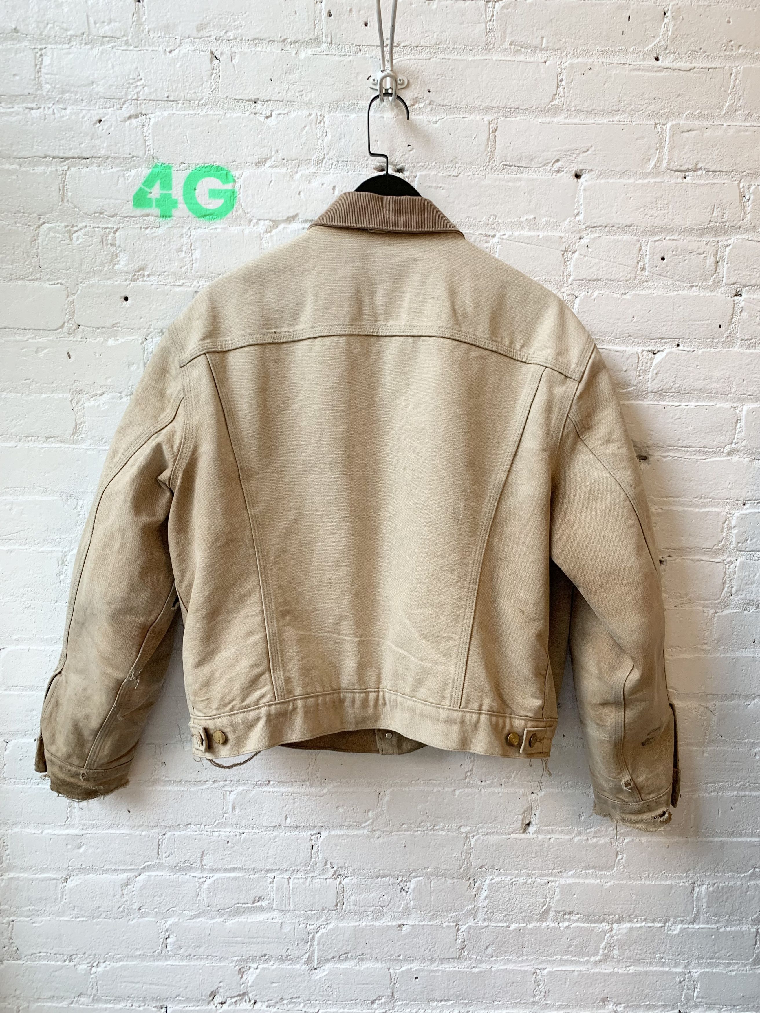 Carhartt × Vintage Vintage Thrashed Carhartt Lined Trucker Jacket Sz M Size US M / EU 48-50 / 2 - 2 Thumbnail