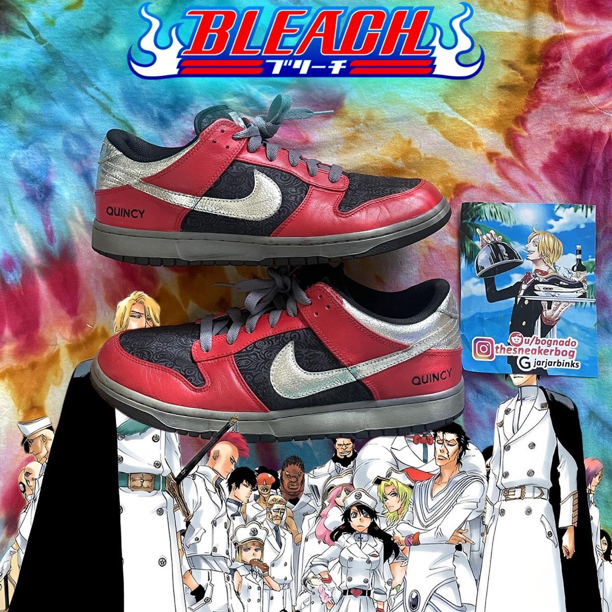 Bleach × Nike Nike dunk low 2011 BLEACH manga anime Quincy Clan 1 of 1 ...