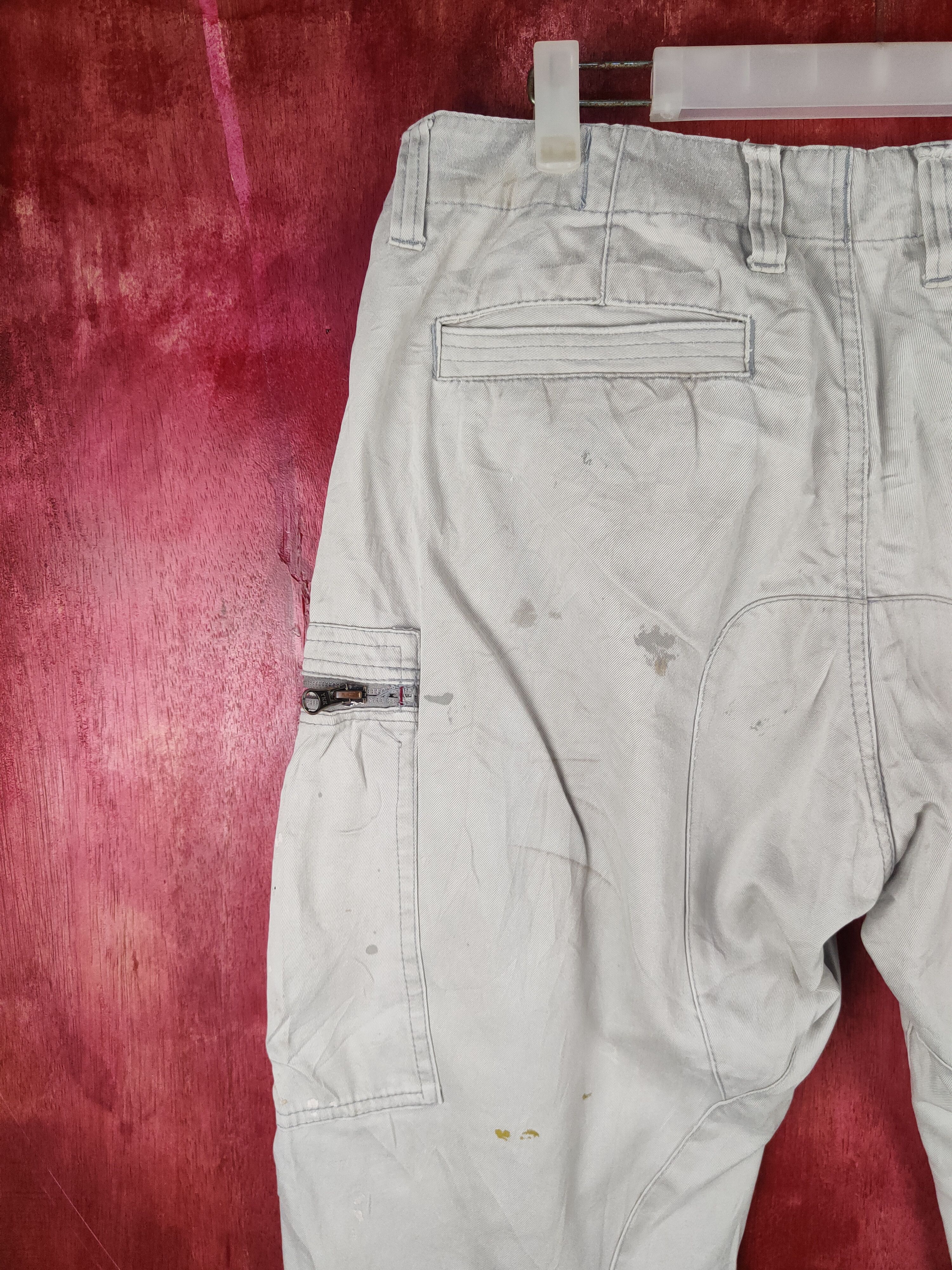 Japanese Brand Genba White Multipocket Tactical Cargo Pants #S765 Size US 33 - 8 Thumbnail