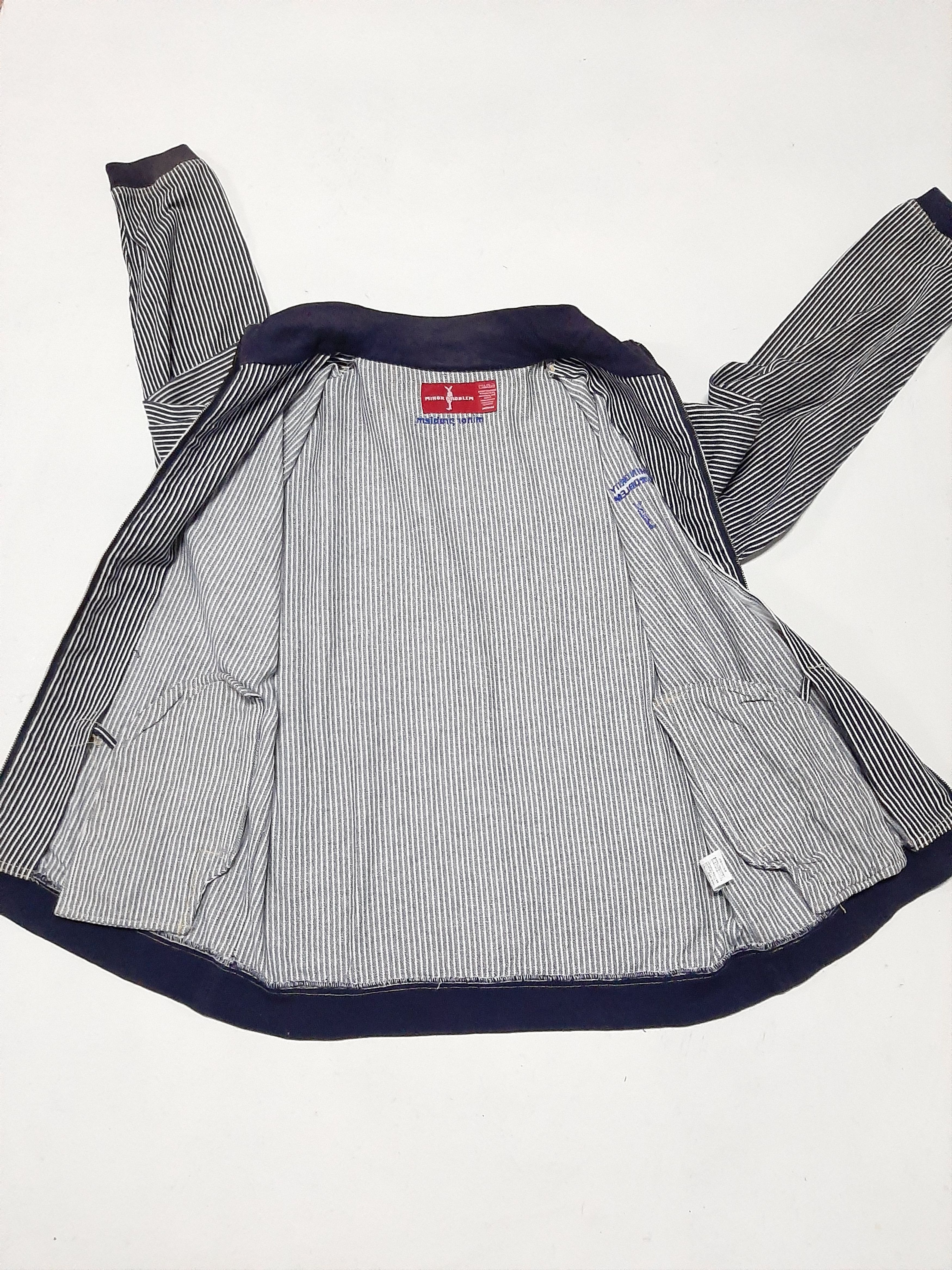 Japanese Brand × Vintage VINTAGE MINOR PROBLEMS HICKORY STRIPE ZIPPER JACKET.. Size US M / EU 48-50 / 2 - 5 Thumbnail